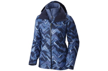 Image of Columbia Whirlibird Interchange Jacket - Women's-Ebony Blue Geo Print-Small