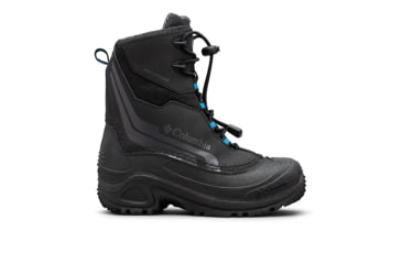 Image of Columbia Youth Bugaboot Plus IV Omni-Heat Boot - Boys, Black/Hyper Blue, 2 US, Medium, 1790071010-2