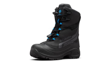 Image of Columbia Youth Bugaboot Plus IV Omni-Heat Boot - Boys, Black/Hyper Blue, 2 US, Medium, 1790071010-2