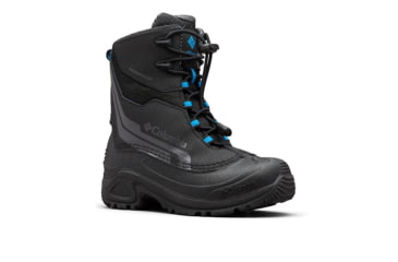 Image of Columbia Youth Bugaboot Plus IV Omni-Heat Boot - Boys, Black/Hyper Blue, 2 US, Medium, 1790071010-2
