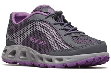 Image of Columbia Childrens Drainmaker IV Boat Shoes, Graphite/Northern Lights, Medium, 11, 1826921054-11