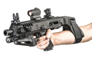 Image of CAA Micro Roni Stabilizer Pistol Carbine Conversion for Glock - Non NFA, Glock 19/23/32, Black, MIC-RONI-STAB19
