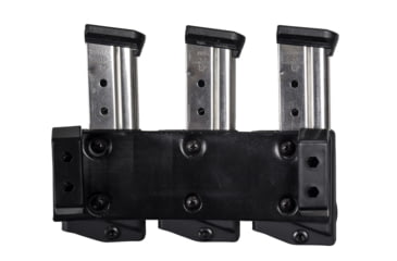 Image of Comp-Tac Tri-Mag Pouch, Slick, Size 1 - 1911 Single Stack, Kahr, Springfield XD-S, Sig P220, Left Side Carry/Right Hand Shooter, Black, Mag Size 1, C62501SL0LBKN