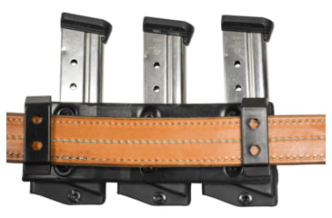 Image of Comp-Tac Tri-Mag Pouch, Slick, Size 1 - 1911 Single Stack, Kahr, Springfield XD-S, Sig P220, Left Side Carry/Right Hand Shooter, Black, Mag Size 1, C62501SL0LBKN