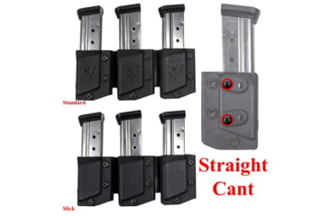 Image of Comp-Tac Tri-Mag Pouch, Slick, Size 1 - 1911 Single Stack, Kahr, Springfield XD-S, Sig P220, Left Side Carry/Right Hand Shooter, Black, Mag Size 1, C62501SL0LBKN