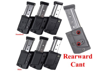 Image of Comp-Tac Tri-Mag Pouch, Slick, Size 1 - 1911 Single Stack, Kahr, Springfield XD-S, Sig P220, Left Side Carry/Right Hand Shooter, Black, Mag Size 1, C62501SL0LBKN