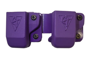 Image of Comp-Tac Twin Magazine Pouch W/ Belt Clip, Size 4 - Glock 9/40 Double Stack, .45 GAP, Left Hand, Kydex Purple, C62304000LPRN