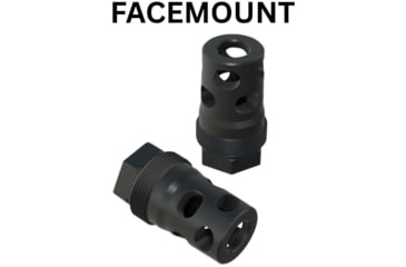 Image of Comstock Armory Facemount Compact Muzzle Brake, 9mm Luger, 1/2x28, Black, MBC129FM
