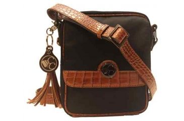 Image of Concealed Carrie Crossbody Compact Crocodile Brown