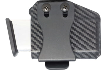 Image of Rounded 9/40 Single Stack, OWB KYDEX Double Magazine Holster, Carbon Fiber, CEX-940-SS-CF-DBLMAG