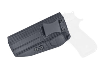 Image of Rounded IWB KYDEX Holster, Beretta 92 Compact, Left Hand, Carbon Fiber, BTA-92CMPCT-CF-LH-VAR