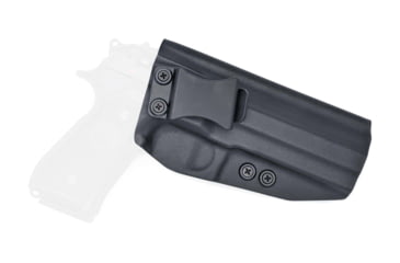Image of Rounded IWB KYDEX Holster, Beretta 92 Compact, Right Hand, Black, BTA-92CMPCT-BK-RH-VAR