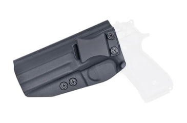 Image of Rounded IWB KYDEX Holster, Beretta 92 Full Size, Left Hand, Black, BTA-92FS-BK-LH-VAR