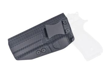 Image of Rounded IWB KYDEX Holster, Beretta 92 Full Size, Left Hand, Carbon Fiber, BTA-92FS-CF-LH-VAR