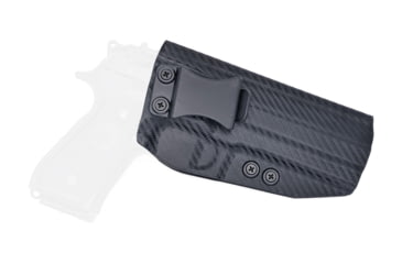 Image of Rounded IWB KYDEX Holster, Beretta 92 Full Size, Right Hand, Carbon Fiber, BTA-92FS-CF-RH-VAR