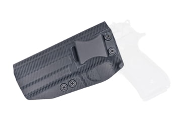 Image of Rounded IWB KYDEX Holster, Beretta M9/M9A1/M9A3, Left Hand, Carbon Fiber, BTA-M9A1-CF-LH-VAR