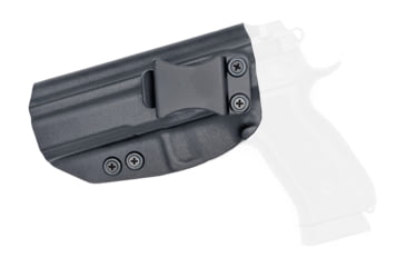 Image of Rounded IWB KYDEX Holster, CZ 75 SP01 Phantom, LH, Black, CZU-75SP01PHNTM-BK-LH-VAR