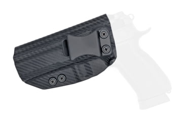 Image of Rounded IWB KYDEX Holster, CZ 75 SP01 Phantom, LH, Carbon Fiber, CZU-75SP01PHNTM-CF-LH-VAR