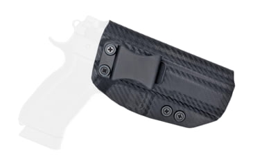 Image of Rounded IWB KYDEX Holster, CZ 75 SP01 Phantom, RH, Carbon Fiber, CZU-75SP01PHNTM-CF-RH-VAR