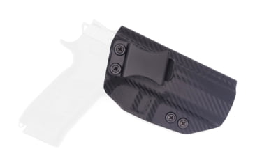 Image of Rounded IWB KYDEX Holster, CZ P-07, Right Hand, Carbon Fiber, CZU-P07-CF-RH-VAR