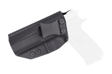 Image of Rounded IWB KYDEX Holster, CZ P-09, Left Hand, Carbon Fiber, CZU-P09-CF-LH-VAR