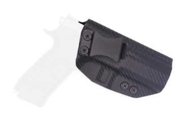 Image of Rounded IWB KYDEX Holster, CZ P-09, Right Hand, Carbon Fiber, CZU-P09-CF-RH-VAR