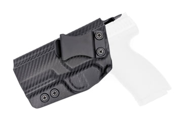 Image of Rounded IWB KYDEX Holster, CZ P-10 C, Left Hand, Carbon Fiber, CZU-P10C-CF-LH-VAR