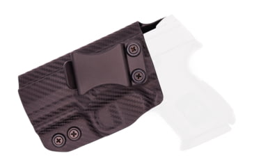 Image of Rounded IWB KYDEX Holster, FN Herstal FNS-9 Compact, Left Hand, Carbon Fiber, FNH-FNS940C-CF-LH-VAR