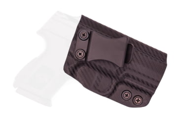 Image of Rounded IWB KYDEX Holster, FN Herstal FNS-9 Compact, Right Hand, Carbon Fiber, FNH-FNS940C-CF-RH-VAR