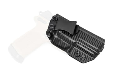 Image of Rounded IWB KYDEX Holster, FN Herstal FNX 45, Right Hand, Carbon Fiber, FNS-FNX45-CF-RH-VAR