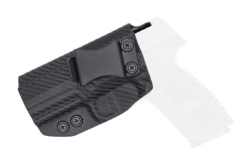 Image of Rounded IWB KYDEX Holster, FNH 509 Compact, Left Hand, Carbon Fiber, FNS-FN509CMPCT-CF-LH-VAR