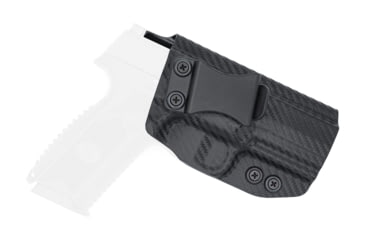 Image of Rounded IWB KYDEX Holster, FNH 509 Compact, Right Hand, Carbon Fiber, FNS-FN509CMPCT-CF-RH-VAR