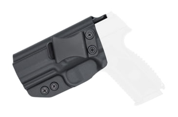 Image of Rounded IWB KYDEX Holster, FNH 509, Left Hand, Black, FNS-FN509-BK-LH-VAR