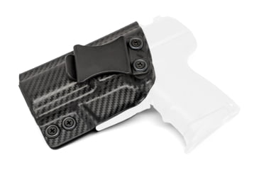 Image of Rounded IWB KYDEX Holster, Heckler &amp; Koch P2000SK, Left Hand, Carbon Fiber, HKH-P2000SK-CF-LH-VAR