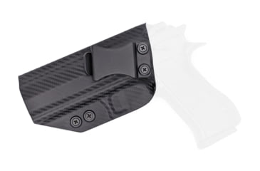 Image of Rounded IWB KYDEX Holster, IWI Jericho 941 F9 Full, Steel Frame, LH, Carbon Fiber, JRO-941STEELFS-CF-LH-VAR