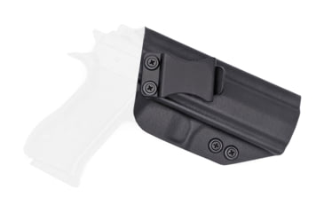 Image of Rounded IWB KYDEX Holster, IWI Jericho 941 F9 Full, Steel Frame, RH, Black, JRO-941STEELFS-BK-RH-VAR