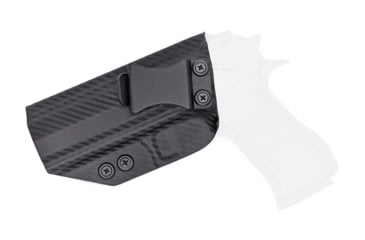 Image of Rounded IWB KYDEX Holster, IWI Jericho 941 FS9 Mid, Steel Frame, LH, Carbon Fiber, JRO-941STEELMID-CF-LH-VAR
