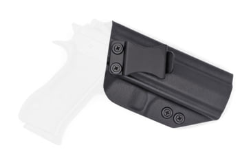 Image of Rounded IWB KYDEX Holster, IWI Jericho 941 FS9 Mid, Steel Frame, RH, Black, JRO-941STEELMID-BK-RH-VAR