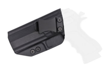 Image of Rounded IWB KYDEX Holster, IWI Jericho 941 PSL9 Mid, Polymer Frame, LH, Black, JRO-941POLYMID-BK-LH-VAR
