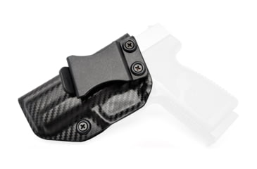 Image of Rounded IWB KYDEX Holster, Kahr CW9, Left Hand, Carbon Fiber, KHR-CW9-CF-LH-VAR
