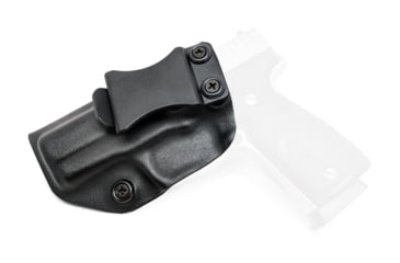 Image of Rounded IWB KYDEX Holster, Kahr K9, Left Hand, Black, KHR-K9-BK-LH-VAR