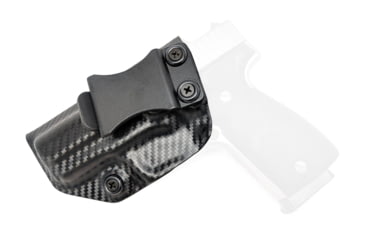Image of Rounded IWB KYDEX Holster, Kahr K9, Left Hand, Carbon Fiber Black, KHR-K9-CF-LH-VAR