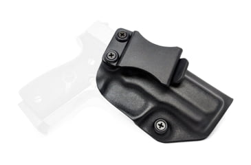 Image of Rounded IWB KYDEX Holster, Kahr K9, Right Hand, Black, KHR-K9-BK-RH-VAR