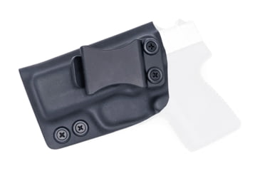 Image of Rounded IWB KYDEX Holster, Kahr PM9, Left Hand, Black, KHR-PM9CM9-BK-LH-VAR