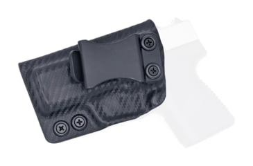 Image of Rounded IWB KYDEX Holster, Kahr PM9, Left Hand, Carbon Fiber, KHR-PM9CM9-CF-LH-VAR