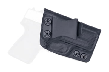 Image of Rounded IWB KYDEX Holster, Kahr PM9, Right Hand, Carbon Fiber, KHR-PM9CM9-CF-RH-VAR