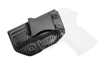 Image of Rounded IWB KYDEX Holster, Kel-Tec PF-9, Left Hand, Carbon Fiber Black, KTC-PF9-CF-LH-VAR