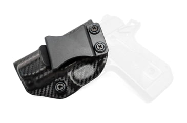 Image of Rounded IWB KYDEX Holster, Kimber Micro 9, Left Hand, Carbon Fiber, KBR-MICRO9-CF-LH-VAR