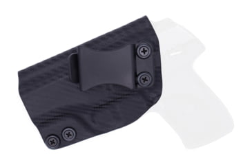 Image of Rounded IWB KYDEX Holster, Ruger LC9/LC9s/LC380/EC9s, Left Hand, Carbon Fiber, RGR-LC9LC380-CF-LH-VAR