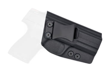Image of Rounded IWB KYDEX Holster, S&amp;W M&amp;P 9mm/40SW Shield M2.0 4in Barrel, Right Hand, Black, SWN-MPSHIELD40-BK-RH-VAR
